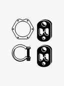 Mounting Kit, catalytic converter Peugeot 607