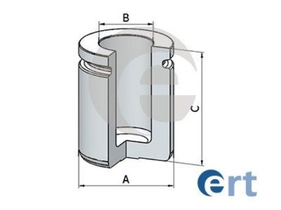Piston, brake caliper
