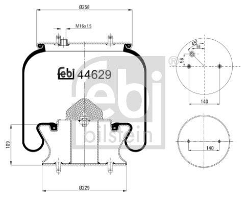 Bellow, air suspension Scania 2 024 284