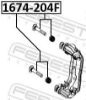 Guide Bolt, brake caliper MB A0004215374