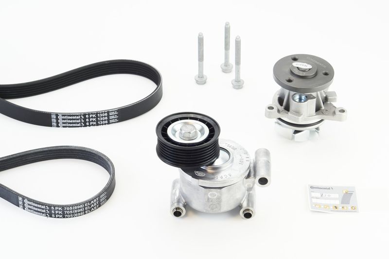 Water Pump + V-Ribbed Belt Kit