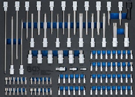 Workshop Trolley Inlay 3/3 Tool Tray for Workshop Trolleys: 104-piece  Bi