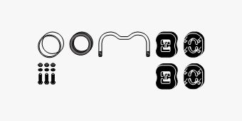 Mounting Kit, exhaust system Mercedes 260-300SE