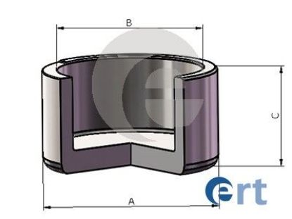 Piston, brake caliper