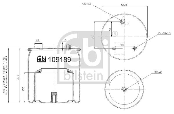 Bellow, air suspension DAF 1892 487