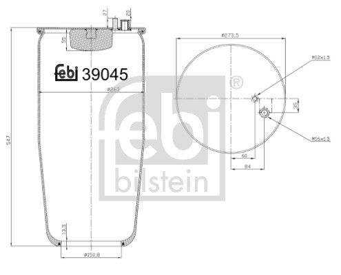 Bellow, air suspension M A N 81436010155