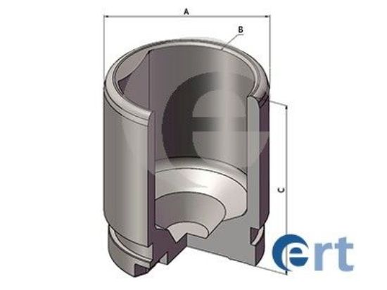Piston, brake caliper