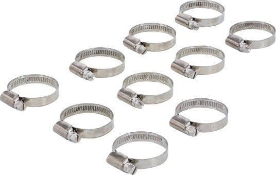 Assortment, hose clamps Hose Clamp, 25x40 mm, Stainless Steel, 10 pcs.