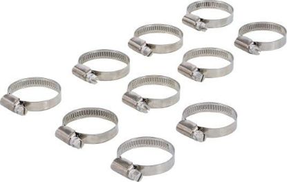 Assortment, hose clamps Hose Clamp, 25x40 mm, Stainless Steel, 10 pcs.