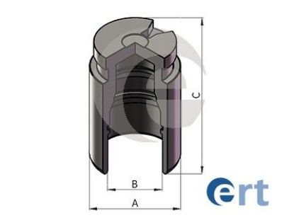 Piston, brake caliper