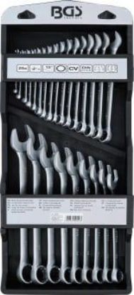 Spanner Set, ring/open ended 25-piece Combination Spanner Set, 6-32 mm