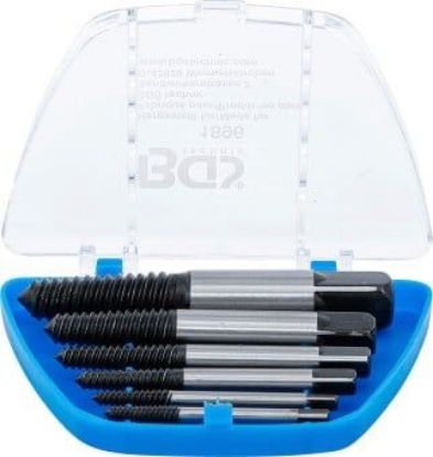Screw Extractor 6-piece Screw Extractor Set, Sizes 1-6