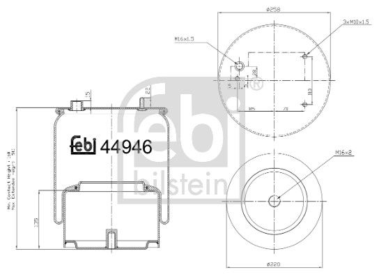 Bellow, air suspension DAF 1794 421