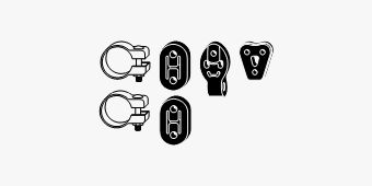 Mounting Kit, exhaust system Mitsubishi Colt DiD Z30