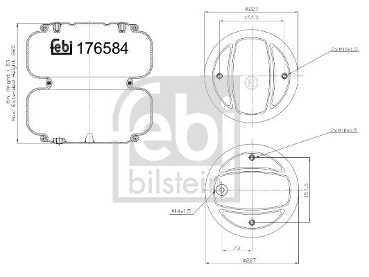 Bellow, air suspension Scania 2 776 010