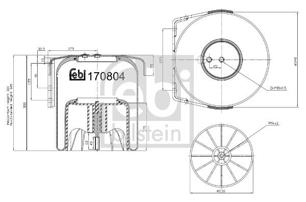 Bellow, air suspension Iveco 5 0004 2591