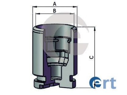 Piston, brake caliper