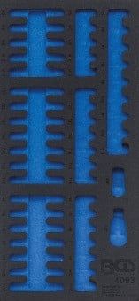 Pull-Out Compartment, drawer (tool trolley) 1/3 Tool Tray (408x189x32 mm), empty, for 49-piece