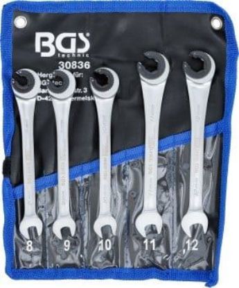 Ratchet Ring Open-ended Spanner Set Ratchet wrench set : Open : 5 pcs.