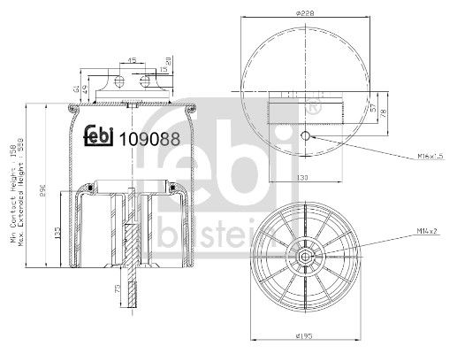 Bellow, air suspension Iveco 5 0004 2589