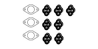 Mounting Kit, exhaust system Mazda 626