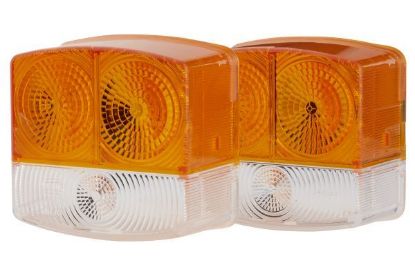 Lens, direction indicator