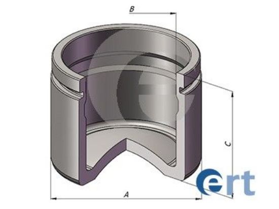 Piston, brake caliper