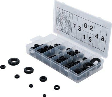 Assortment, cable entry grommets 180-piece Rubber Grommet Assortment, metric