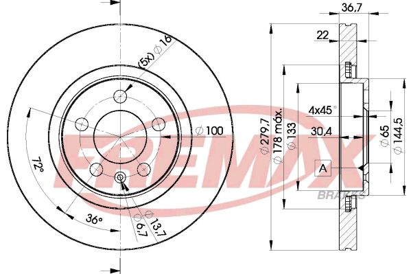 Brake Disc VAG - 1J0 615 301E