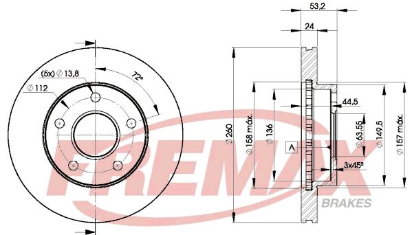 Brake Disc SIERRA (GBG, GB4), SCORPIO I (GAE, GGE)