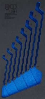 Pull-Out Compartment, drawer (tool trolley) 1/3 Tool Tray (408x189x32 mm), empty, for 8-piece