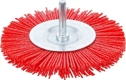 Round Brush, angle grinder Nylon Brush, 100 mm, 6 mm Shaft
