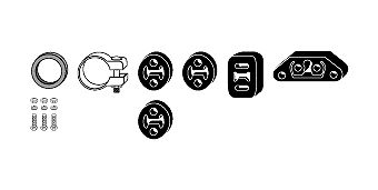 Mounting Kit, exhaust system Fiat Bravo/Brava 100