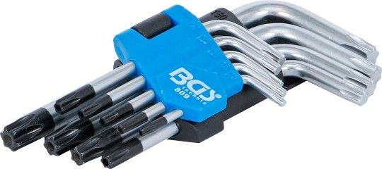 Angled Screwdriver Set 9-piece T-STAR Key Set, long side tamperproof, T10