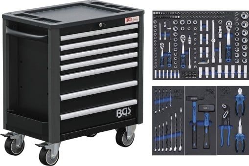 Tool Trolley Workshop Trolley | 7 Drawers | extra low total Hei