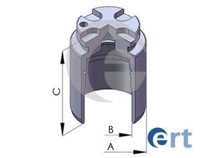 Piston, brake caliper