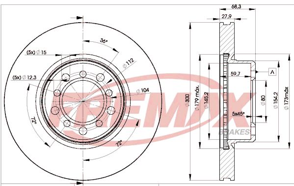 Brake Disc S-CLASS (W126), COUPE (C123)