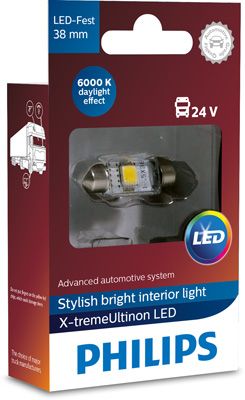 Bulb, interior light T10,5x38 6000K 1tk