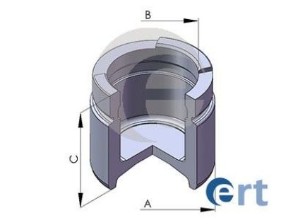 Piston, brake caliper