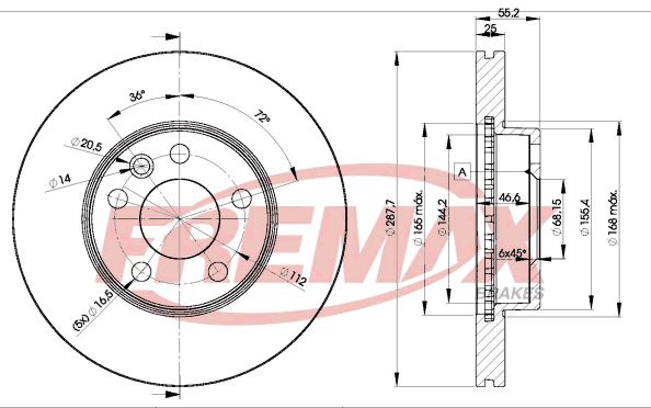 Brake Disc SHARAN (7M8, 7M9, 7M6)