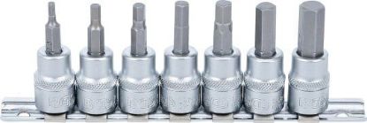Socket Wrench Set 7-piece Bit Socket Set, Internal Hexagon, 3/8"