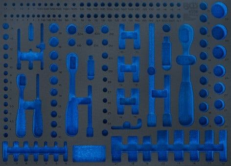 Pull-Out Compartment, drawer (tool trolley) 3/3 Tool Tray (408x567x32 mm), empty, for 192-piec