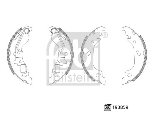 Brake Shoe Set Fiat PKW 71739597