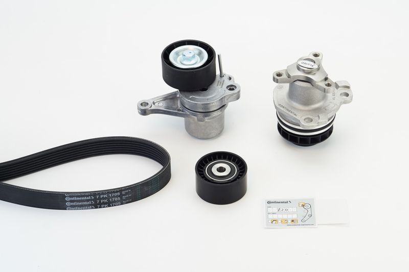 Water Pump + V-Ribbed Belt Kit