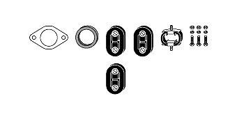 Mounting Kit, exhaust system Nissan Patrol TDi