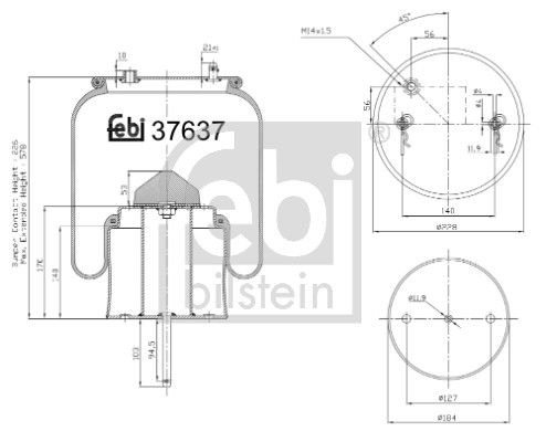 Bellow, air suspension Scania 1 440 304