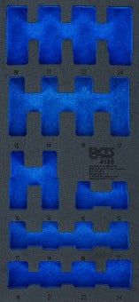 Pull-Out Compartment, drawer (tool trolley) 1/3 Tool Tray (408x189x32 mm), empty, for 20-piece