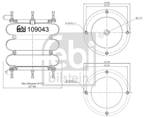 Bellow, air suspension Gigant 881 204