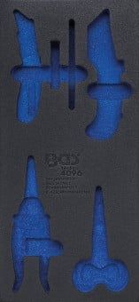 Pull-Out Compartment, drawer (tool trolley) 1/3 Tool Tray (408x189x32 mm), empty, for 6-piece