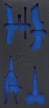 Pull-Out Compartment, drawer (tool trolley) 1/3 Tool Tray (408x189x32 mm), empty, for 6-piece